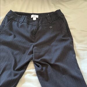 LOFT Charcoal Pinstripe Trousers